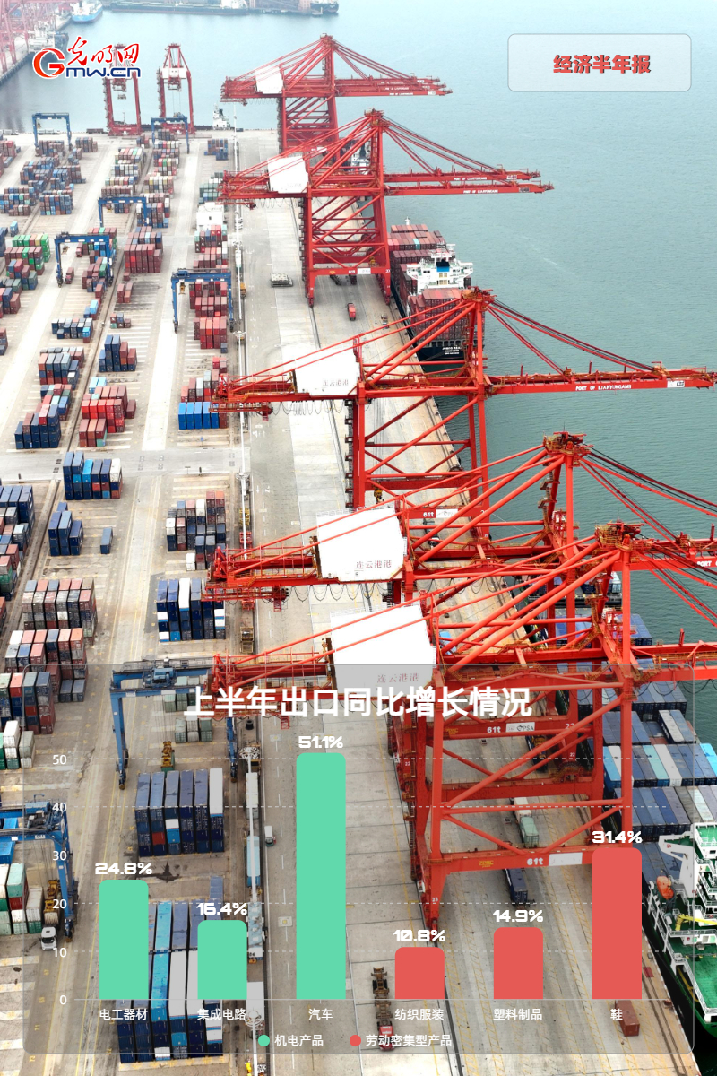 经济半年报丨【海报】我国外贸进出口已连续8个季度实现同比正增长