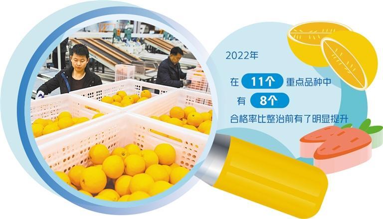 将集中治理少数农产品农残突出问题——农产品监测合格率达97.6%