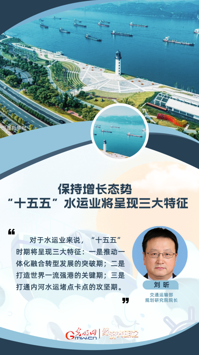 经济光明论丨刘昕:保持增长态势 “十五五”水运业将呈现三大特征 经济光明论丨刘昕:保持增长态势 “十五五”水运业将呈现三大特征